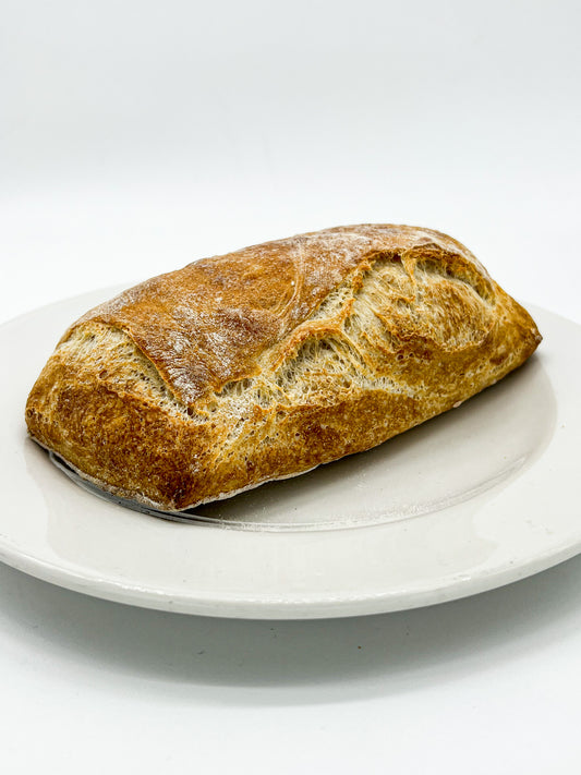 Pieza grande de pan Ciabbata en Expendio